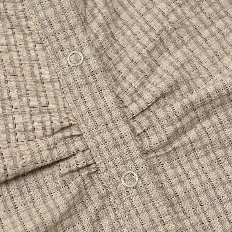 SLEEVLESS SHIRRING SHIRTS (BEIGE)