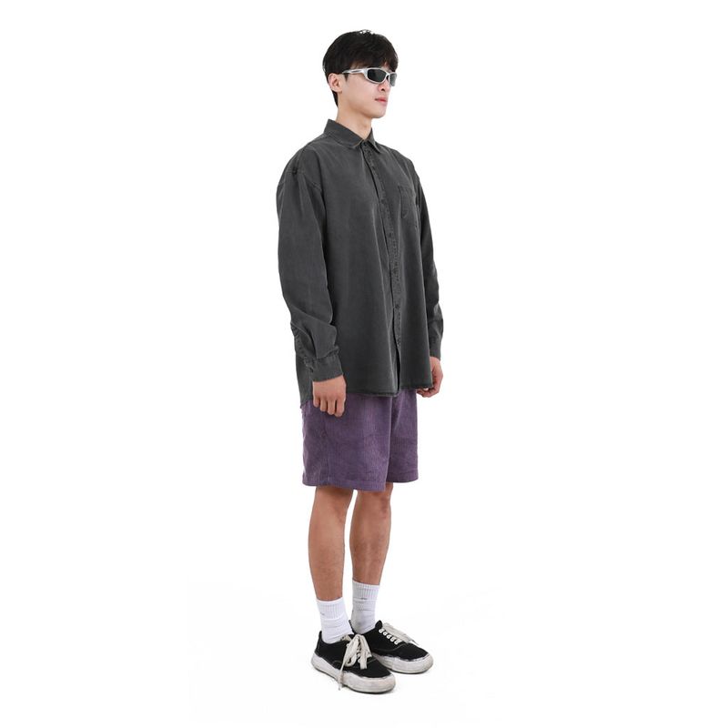 PIGMENT COATED SHIRTS CHARCOAL