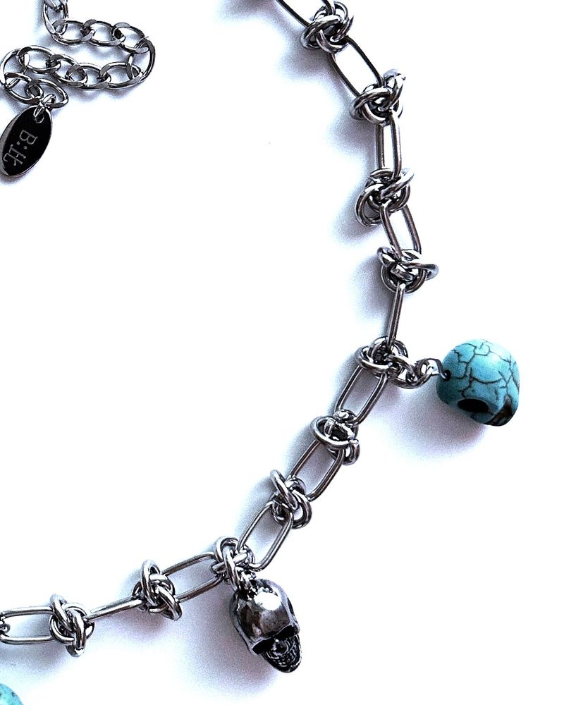 light blue chain necklace