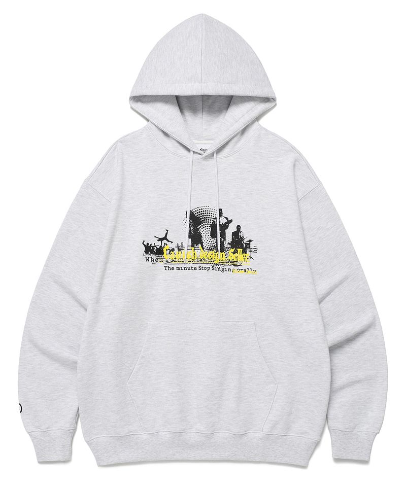 cavish（カビシ）の「BLUES BAND HOODIE LIGHT GREY(CV2ESUM406A)（Tops）」
