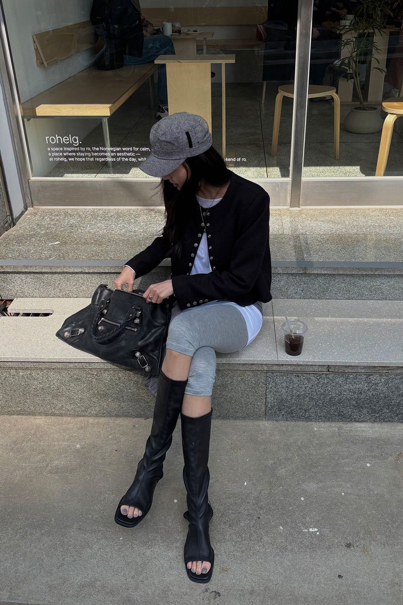 26SS★ TWEED SNAP CROP JACKET