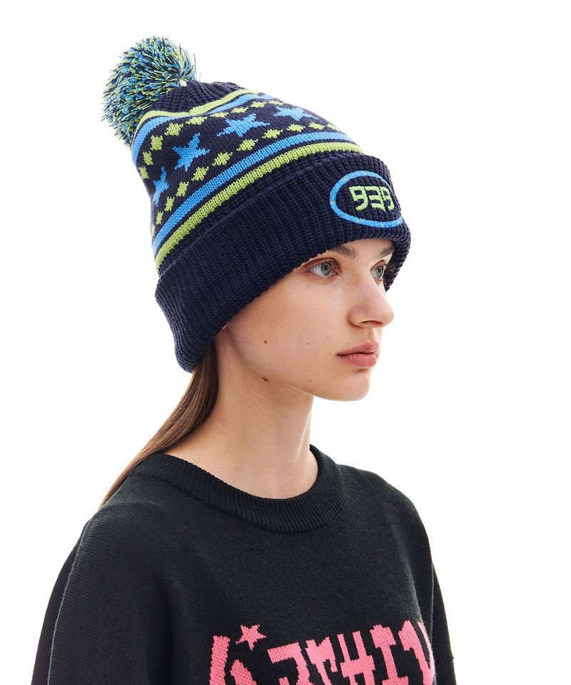 939 TYPE J POMPOM BEANIE (NAVY)