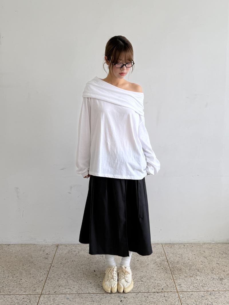 wrap skirt + pleats pants