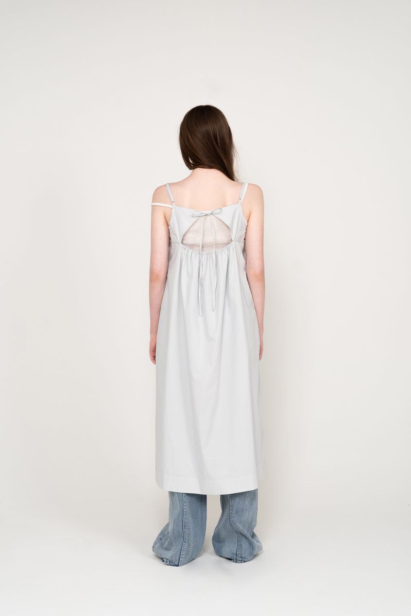 [3rd-Order] LAYERED SLEEVELESS LONG DRESS (LIGHT GREY)