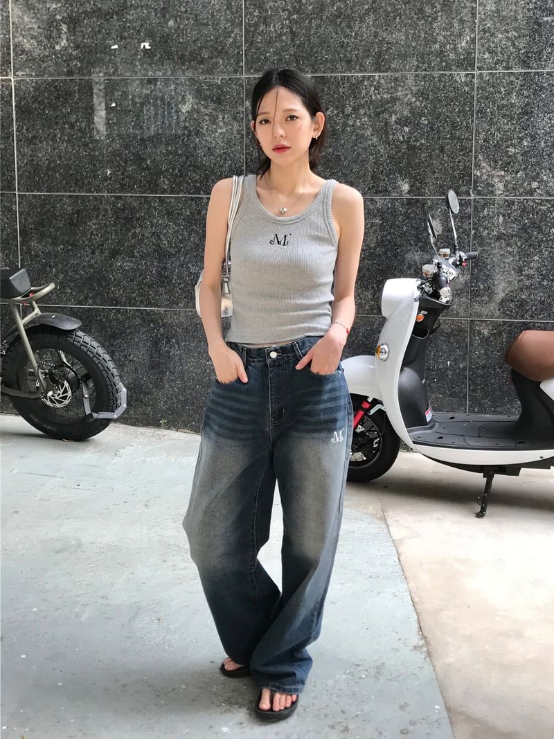 PALMA WIDE DENIM PANTS (2color)