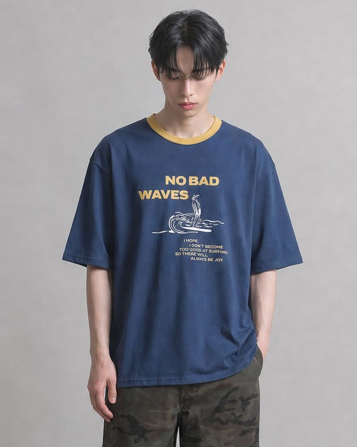 (UNISEX) Wave Ringer Tee