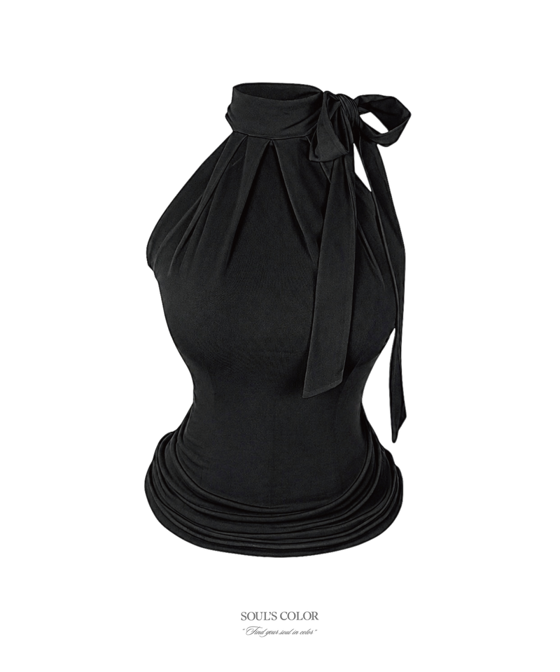 Florence drape ribbon top (2color)