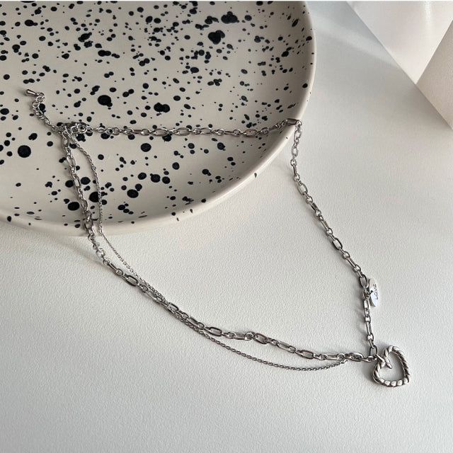havo Bold, two-line chain, kitsch, hip, heart necklace
