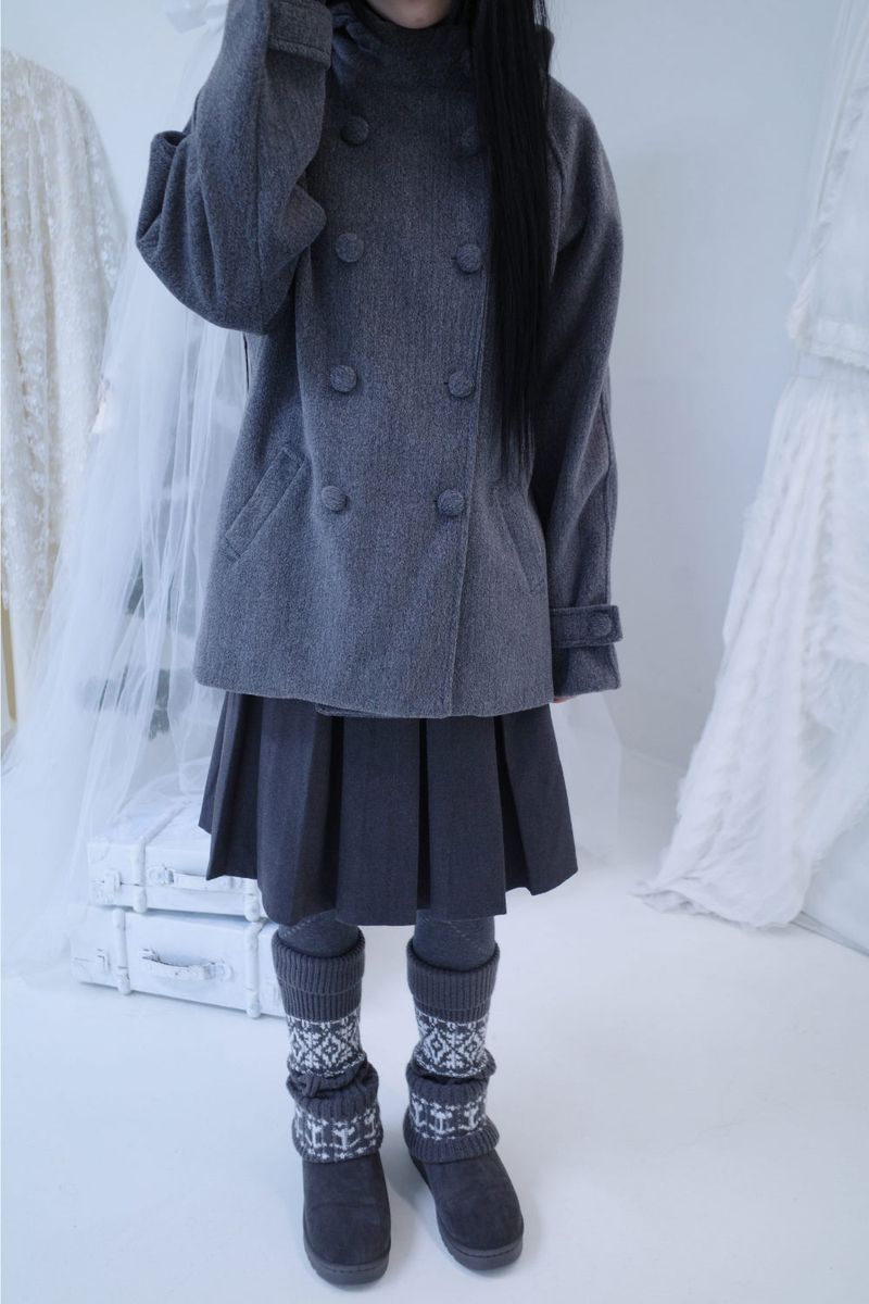 Bonju double half hood coat (2color)
