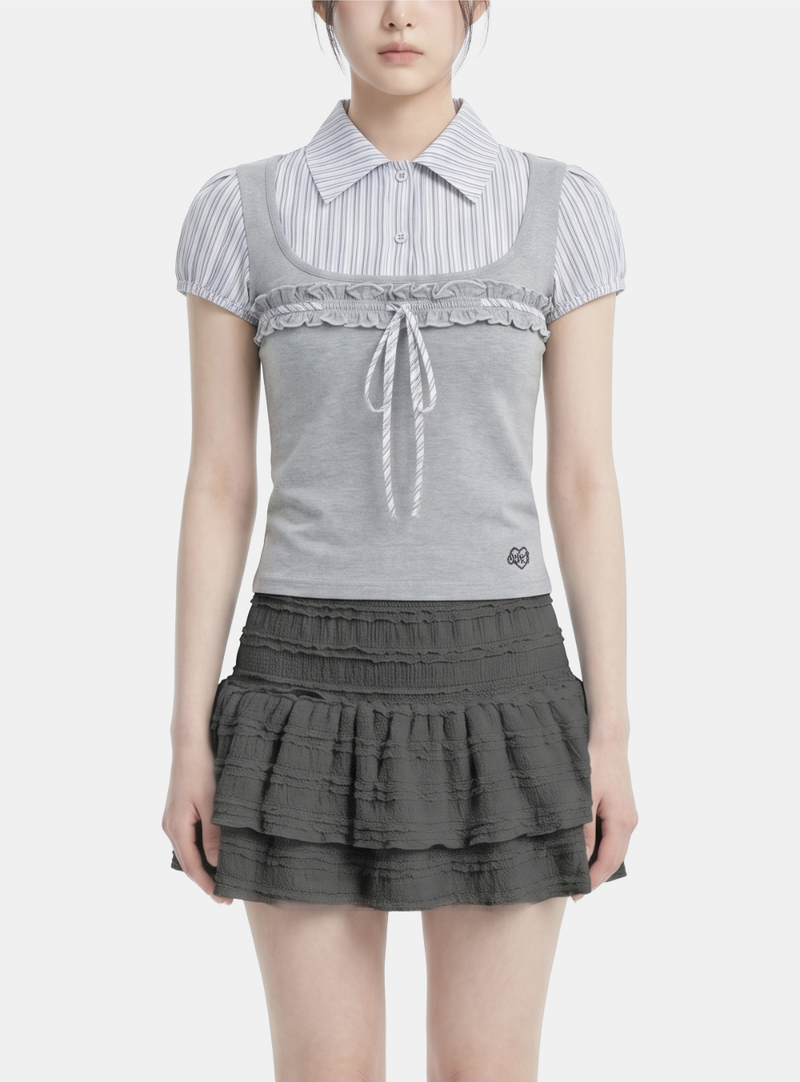 Tavi Ribbon Layered Blouse