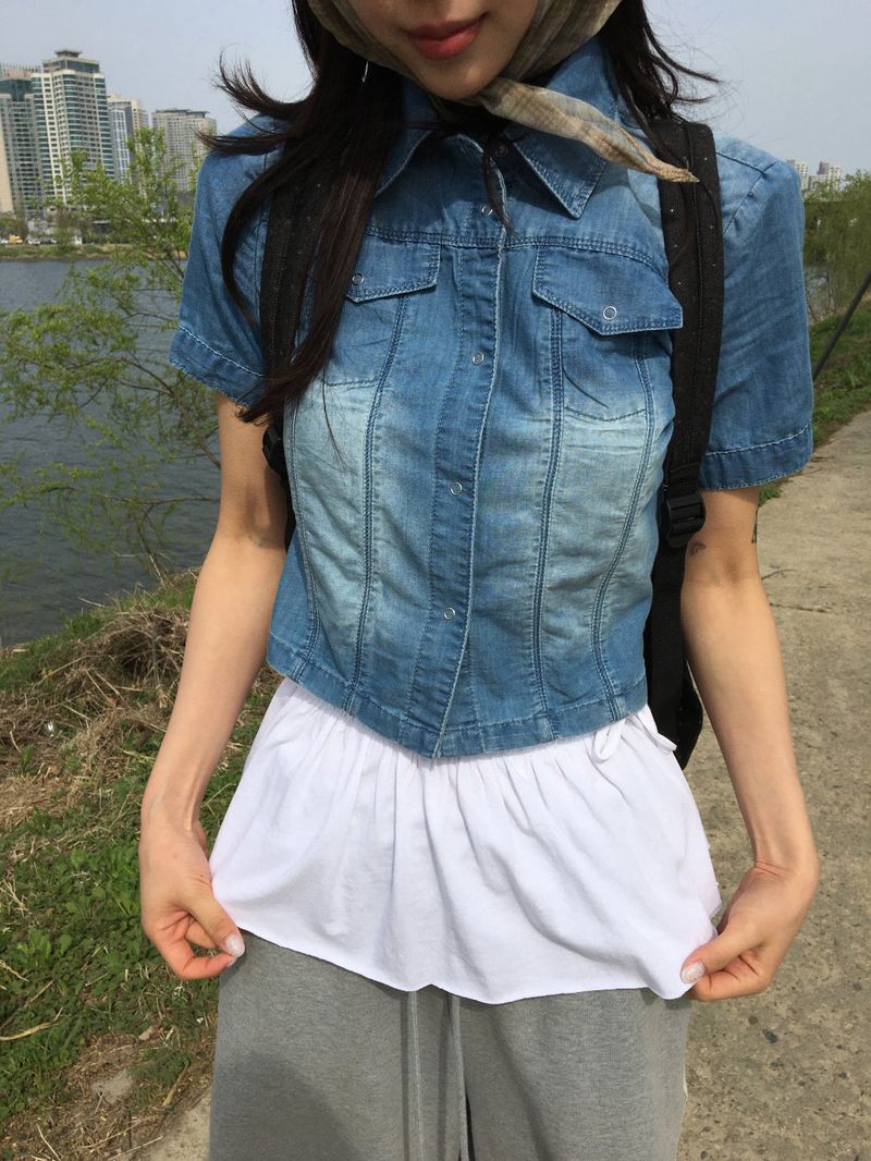 Gemma String Frill sleeveless (2color)