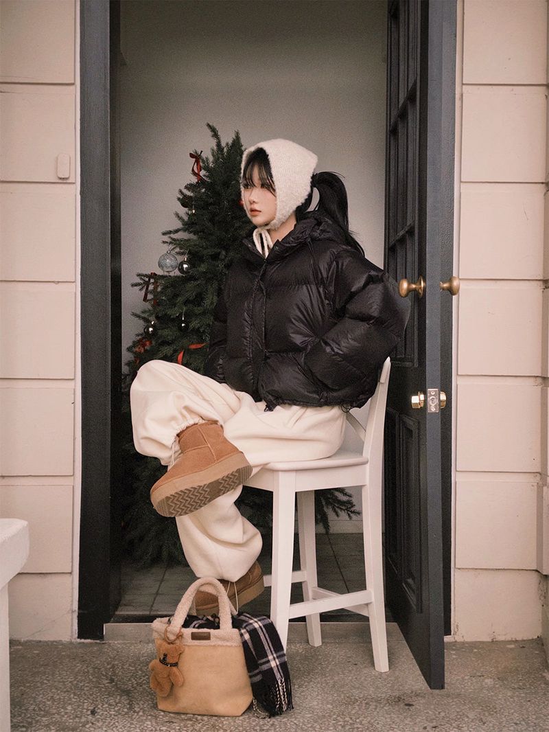 [BELLIDE MADE] HOODED STRING OVERFIT DOWN JACKET