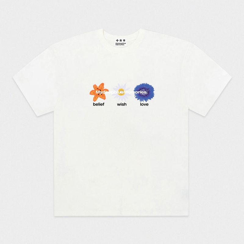 MYDEEPBLUEMEMORIES（マイディープブルーメモリーズ）の「NATIVITY MM T-SHIRTS (WHITE)（Tops）」