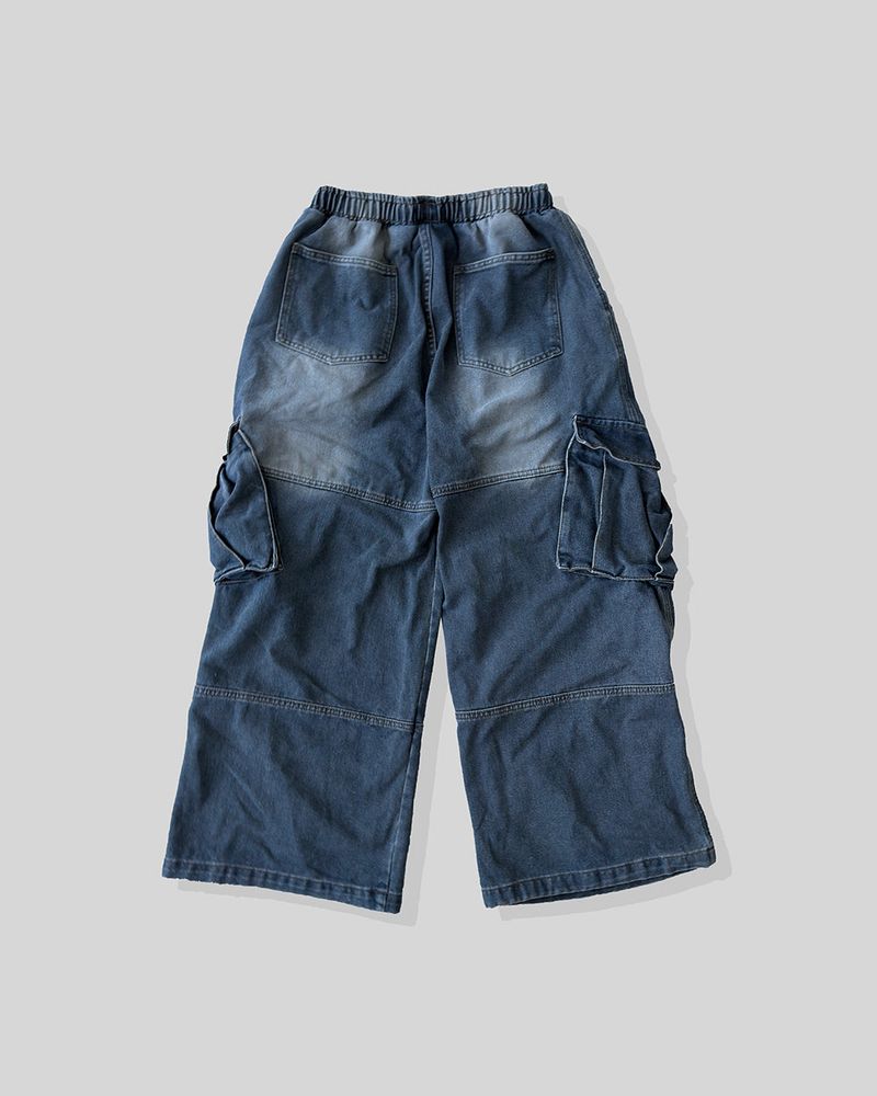 Mader Cut Cargo Denim Pants