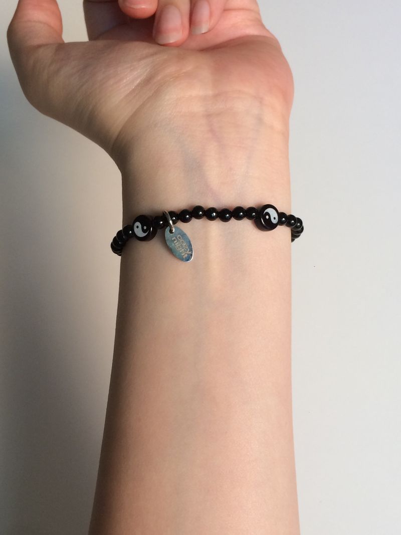 YIN N YANG BLACK BRACELET