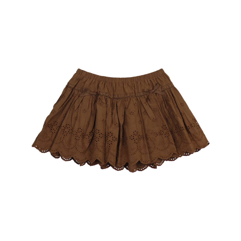 BOHO PUNCHING SHIRRING SKIRT