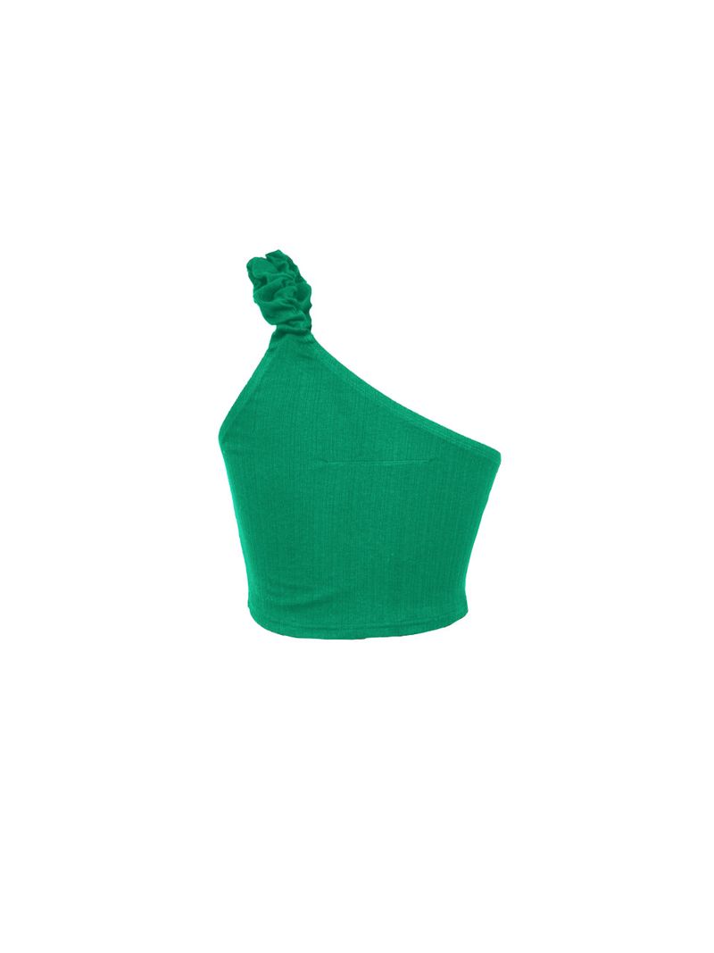 UNBALANCED WRINKLE TOP_GREEN
