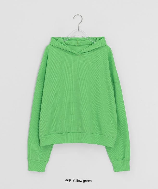 Felpa Waffle Over Hoodie