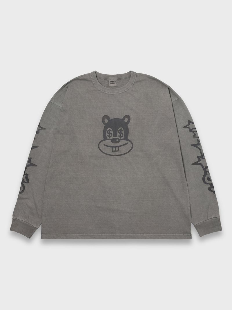 stockholm syndrome（ストックホルムシンドローム）の「MOUSE LS TEE PIGMENT DYED - GREY（Tops）」