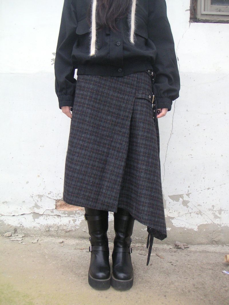 unbal wrap skirt