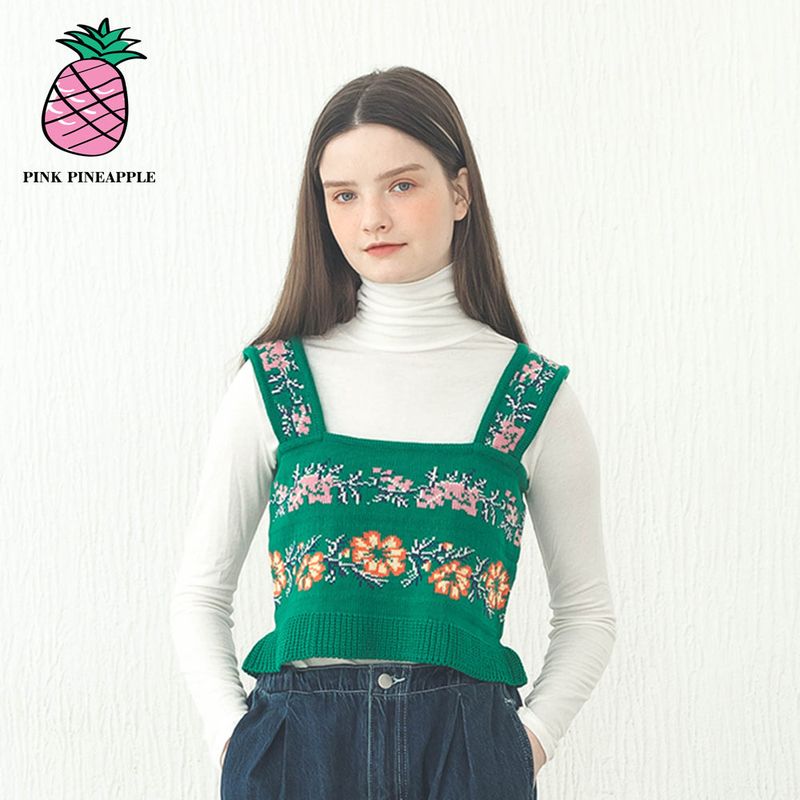 BUSTIER KNIT TOP (2COLOR)