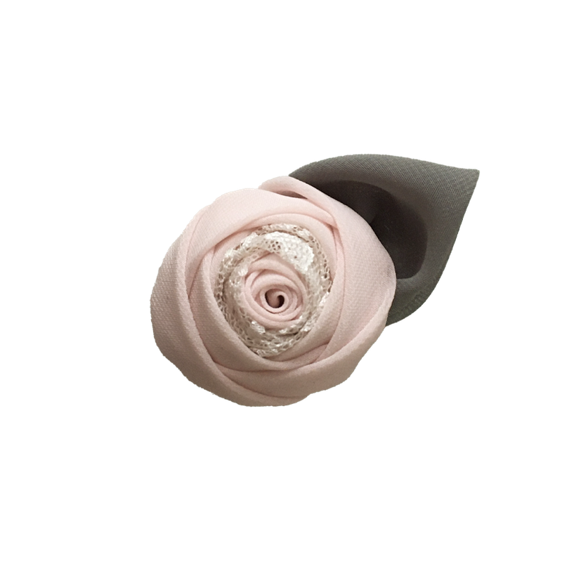 Rose Lace Brooch - Light Pink