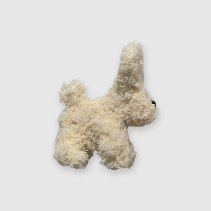 [made] beige dog keyring