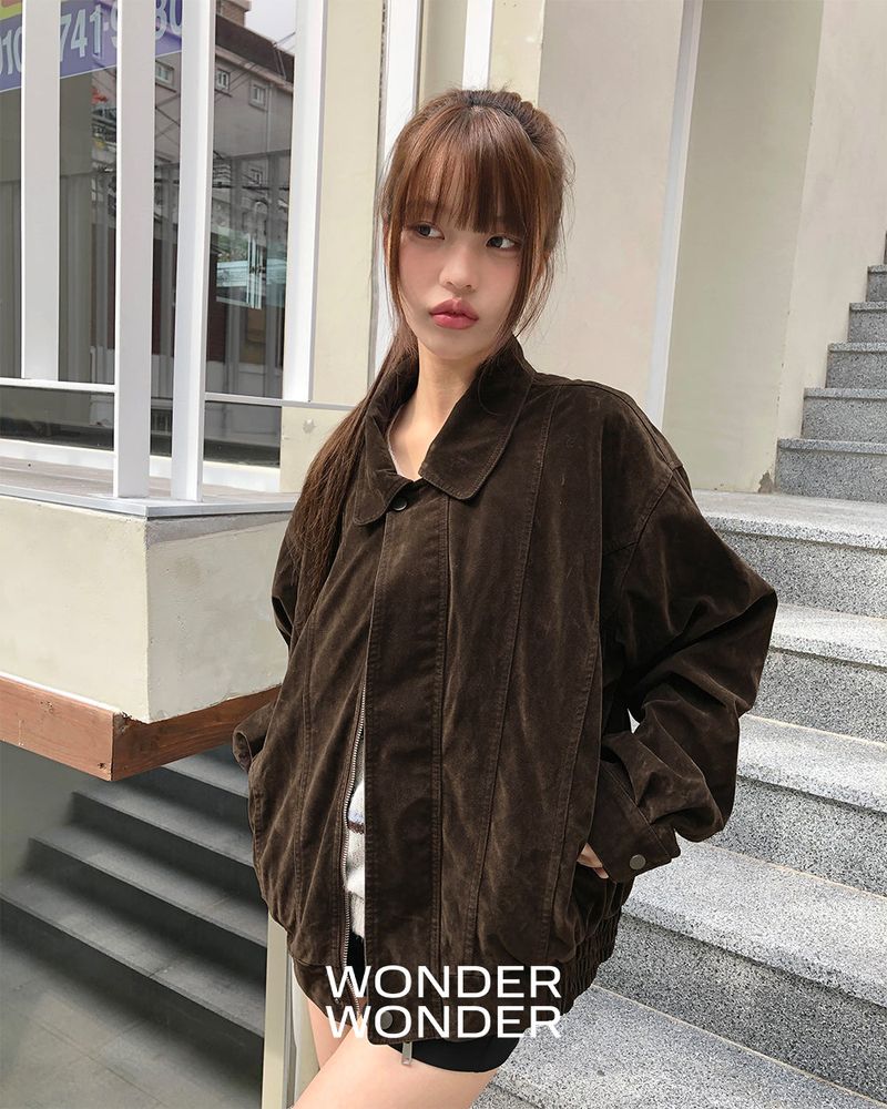 [MADE] Setter vintage washed cut boxy leather jacket