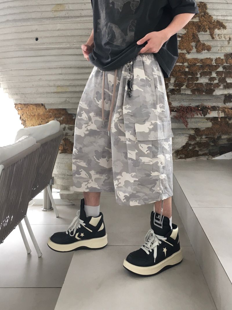 Glen Camo Cargo Bermuda Pants 3C