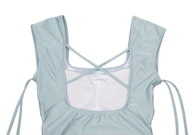 DEW COWL SWIMSUIT light blue