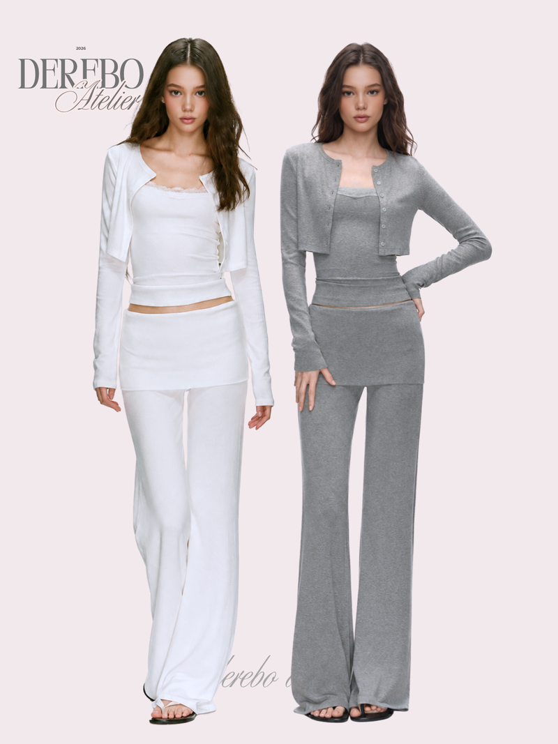 dereborujo（ドレボルゾー）の「Anna lace cardigan training three-piece set (Sleeveless cardigan, pants)（Tops）」