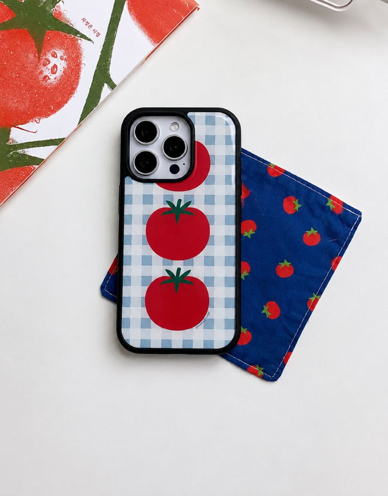 Mint Moment（ミントモーメント）の「 [MADE]トマトソーダ ブラック エポキシ iPhoneケース（Smartphone Accessories）」