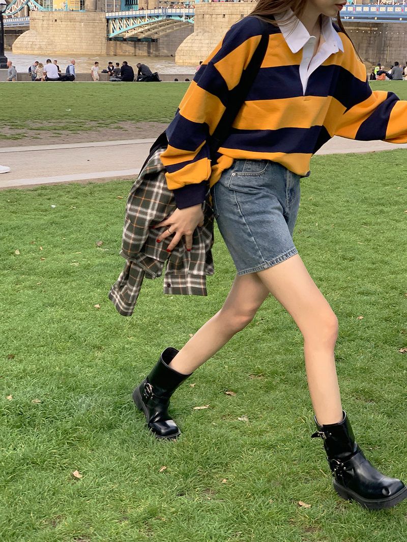 [UNISEX] Perrin Stripe Cara Sweatshirt