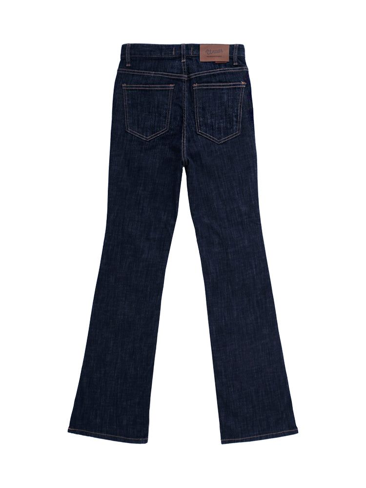 W71 LONG BOOTS CUT DENIM PANTS