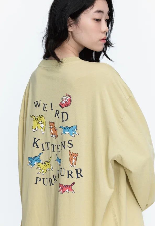 26FW★ Weird Kitten Long Sleeve