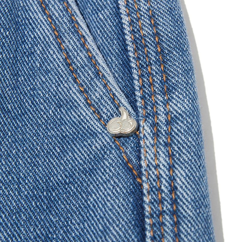 CHERRY BASIC NAPPING DENIM PANTS [BLUE]