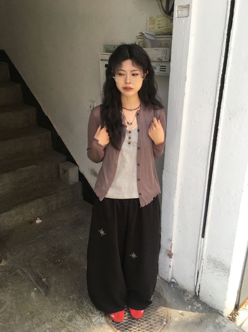 ice button cardigan