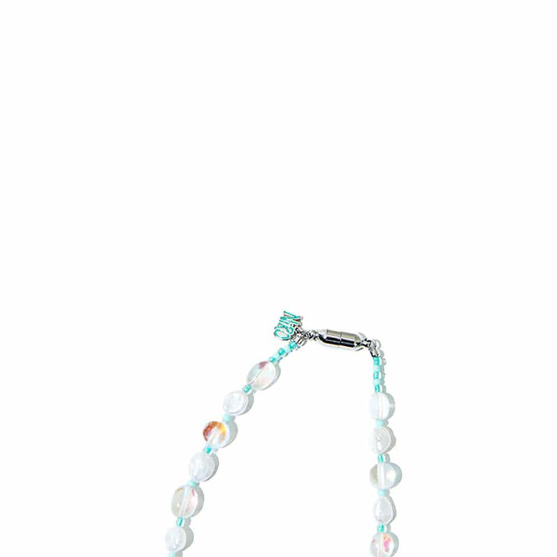 Opal crystal&pearl necklace
