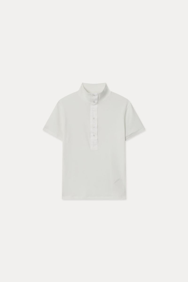 SOFT TENCEL HIGH-NECK TOP_WHITE