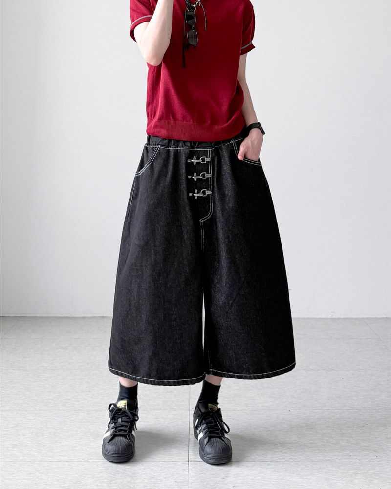 YOURNUS（ユアナス）の「Days Buckle Bermuda Denim（Pants）」