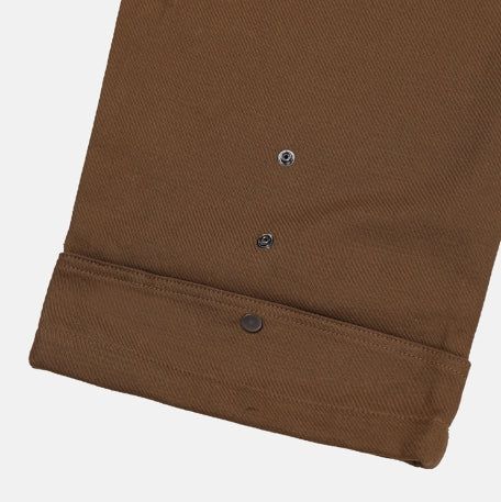 Back Button Wide Cotton Pants