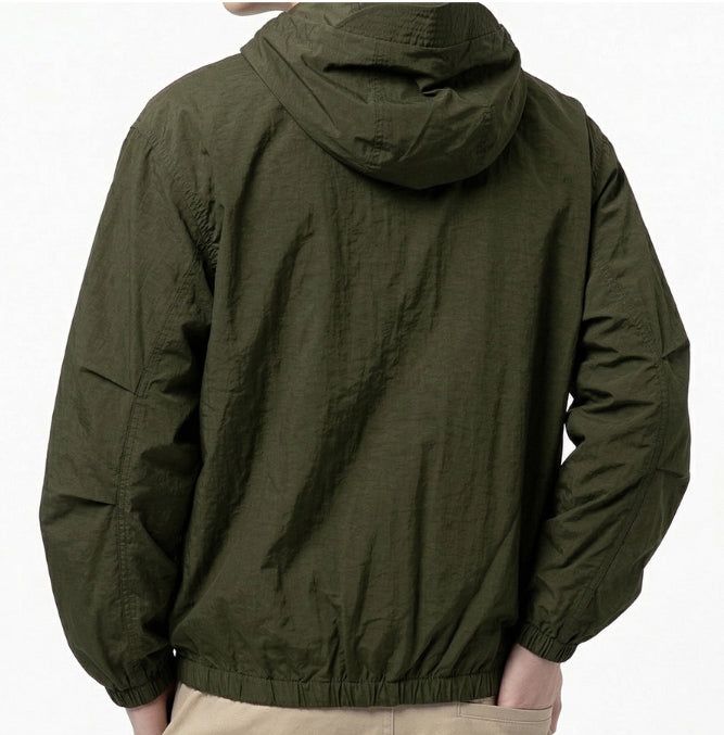 Crop Banding Light Windbreaker Khaki