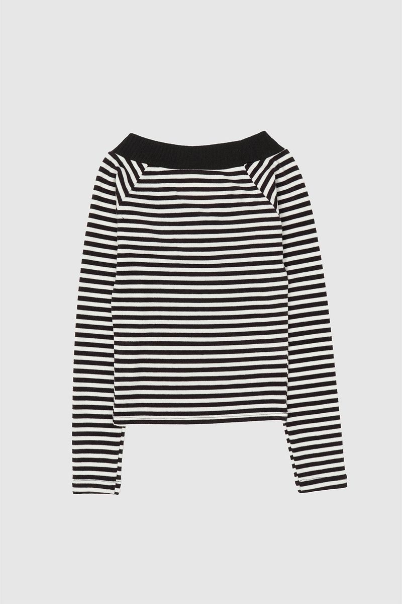 Eron V-neck stripe knit