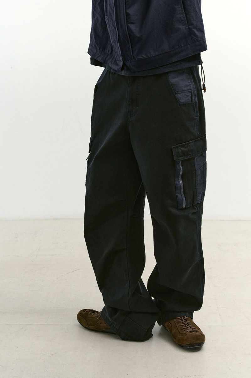 Mixed Fabric m65 Pants (Washed Navy)