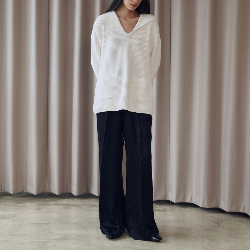 Acetate Satin String Pants_Black