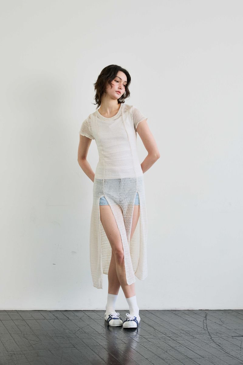 WITTY KNIT ONE-PIECE / IVORY