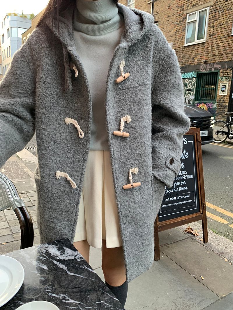 [MADE] Toit wool alpaca handmade toggle hood coat