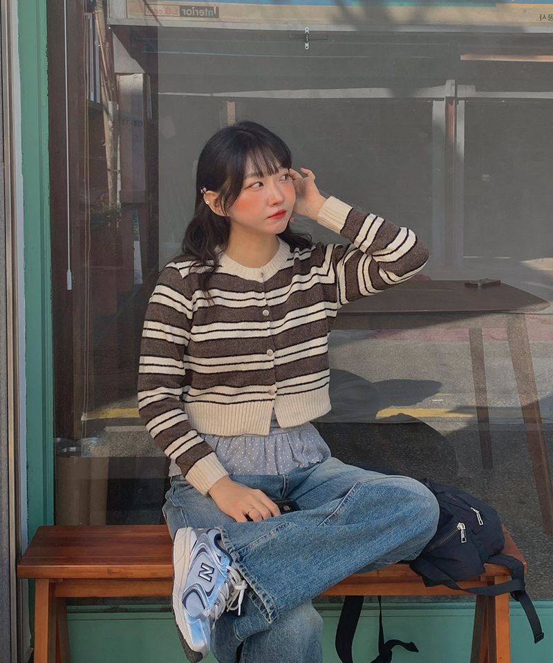 Mode Stripe Cardigan