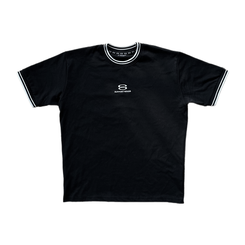 TOM'S BIRTHDAY（トムズバースデー）の「SUPPORTSERIES Line Half T-shirts BLACK（Tops）」