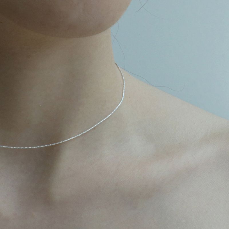Less is more（レスイズモア）の「SILVER THIN THREAD NECKLACE(CHOKER) (925 silver（Accessories）」